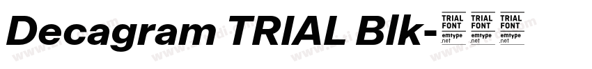 Decagram TRIAL Blk字体转换
